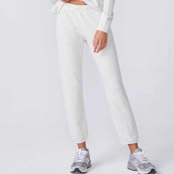 NWT Monrow Supersoft Boyfriend Sweats in Ash - Picture 2 of 6